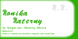 monika materny business card